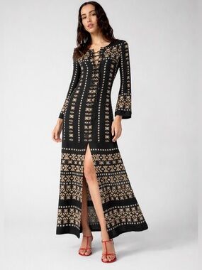 BCBGMaxAzria NWT Printed Kaftan Maxi Dress